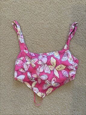 Urban Outfitters Pink Butterfly Print Top